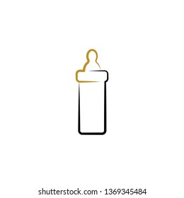 baby bottle vector icon logo design element