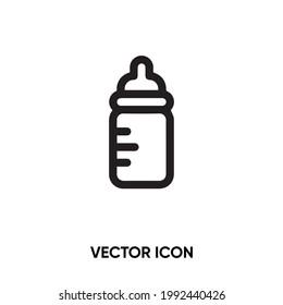 Baby bottle vector icon. Modern, simple flat vector illustration for website or mobile app.Bottle symbol, logo illustration. Pixel perfect vector graphics	