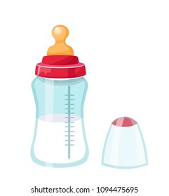 baby bottle, vector illustration