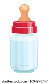 baby bottle, vector illustration