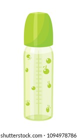 baby bottle, vector illustration