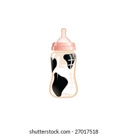 Baby bottle, vector illustration