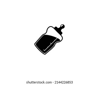 Icono aislado del vector del frasco del bebé. Ilustración de la botella de bebé