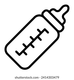 Baby Bottle Vector Line Icon Design