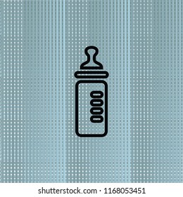 Baby bottle vector outline icon