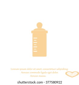 Baby bottle. Vector symbol