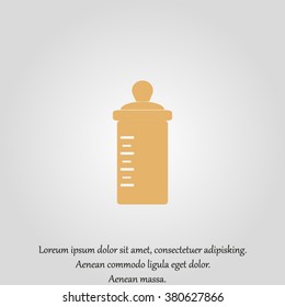 Baby bottle. Vector symbol