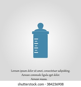 Baby bottle. Vector symbol