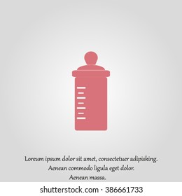 Baby bottle. Vector symbol