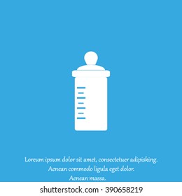 Baby bottle. Vector symbol