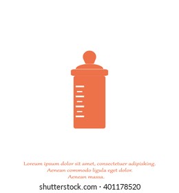 Baby bottle. Vector symbol