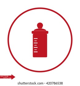 Baby bottle. Vector symbol