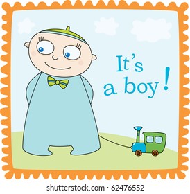 Baby boy announcement