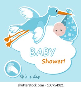 Baby boy announcement card