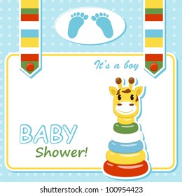 Baby boy announcement card