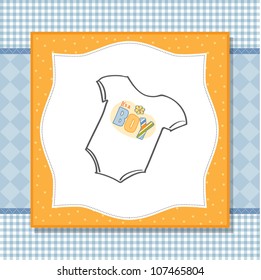baby boy announcement card