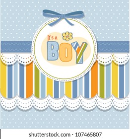 baby boy announcement card