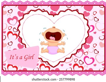 Baby boy announcement card