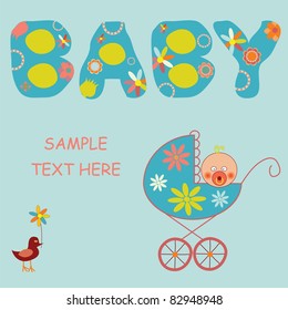 baby boy announcement card
