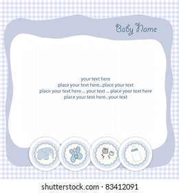 baby boy announcement card