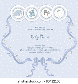 baby boy announcement card