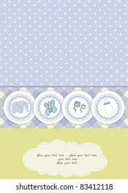baby boy announcement card