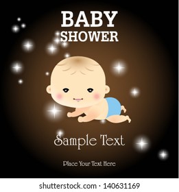 baby boy announcement card. baby shower invitation