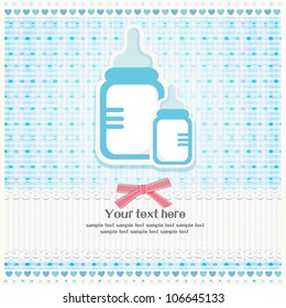 baby boy announcement card. vector illustration
