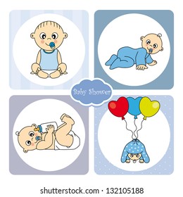 Baby boy arrival announcement card