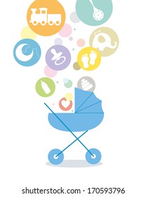 Baby boy arrival announcement card