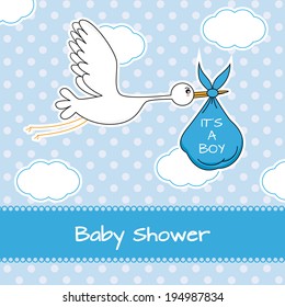 Baby boy arrival announcement card