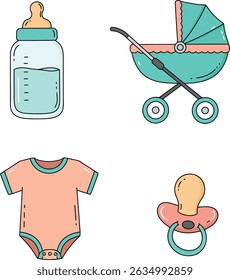 cartão de aviso de chegada de bebê