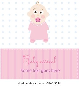 Baby boy arrival announcement card