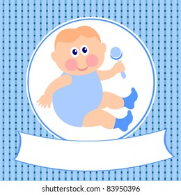 Baby boy arrival announcement card