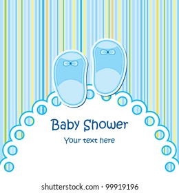Baby boy arrival announcement card / Baby boy shower card