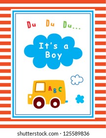 baby boy arrival card