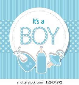 baby boy arrival card