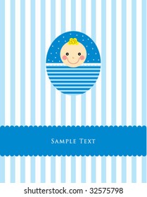 baby boy arrival card