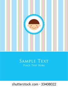 baby boy arrival card