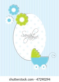 Baby boy arrival card