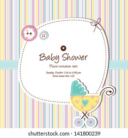 Baby Boy Arrival Card Copy Space Stock Vector (Royalty Free) 141800239