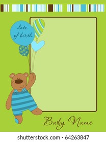 Baby Boy Anreisekarte mit Rahmen