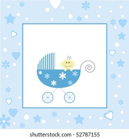 Baby Boy Arrival (Open Space for Your Text)