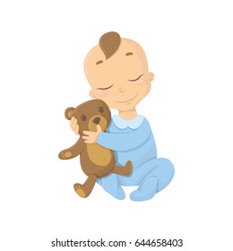 Baby boy with bear.