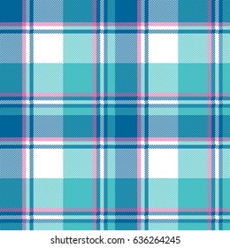 Baby boy blue pastel color plaid seamless pattern. Vector illustration