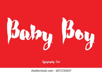 Baby Boy Bold Typography On Red Background