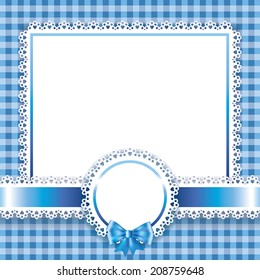 Baby Boy Card Blue Background