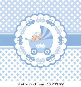 Baby boy card vector illustration