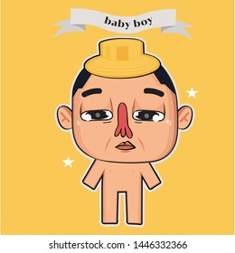 baby boy character vector