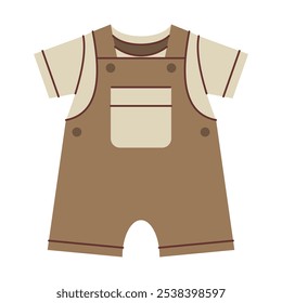 Baby Boy Cloth Illustration Flat Design Style